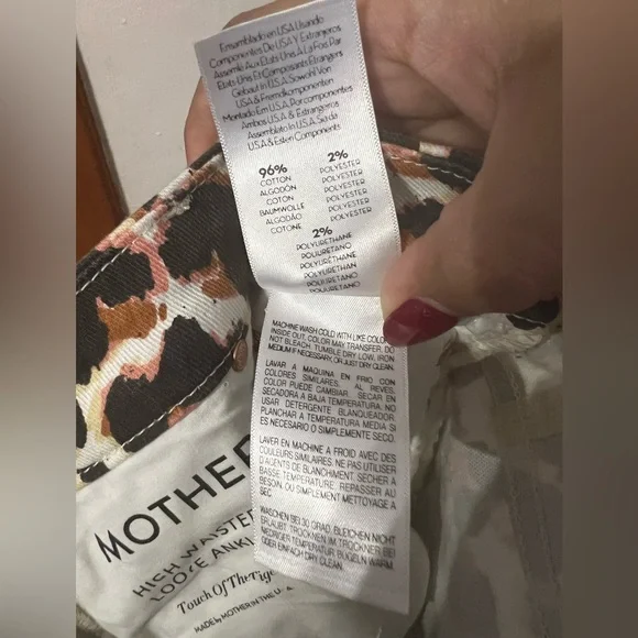 MOTHER Denim High Waisted Looke Ankle Fray In Touch Of The Tiger Size 27 - Picture 11 of 11